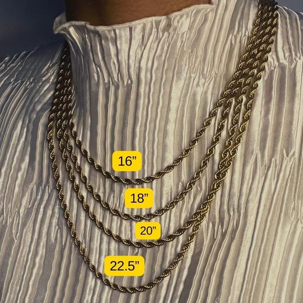 Minimalist 18K gold plated stainless steel rope chain 🕊
